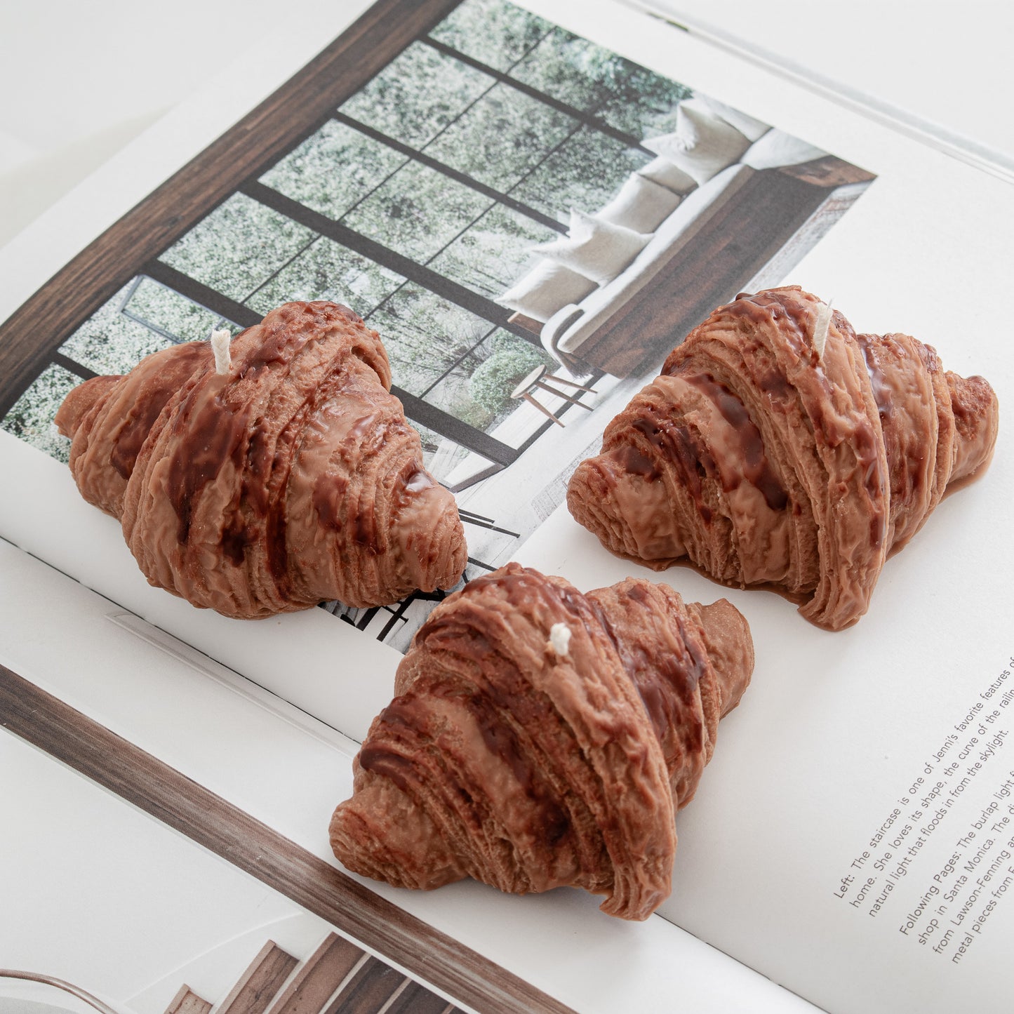 Croissant Candle, French Pastry Candle Decor