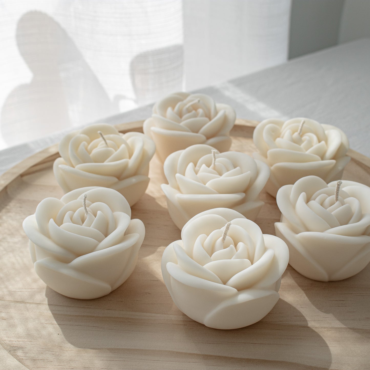 wedding candle decor, floral party favor