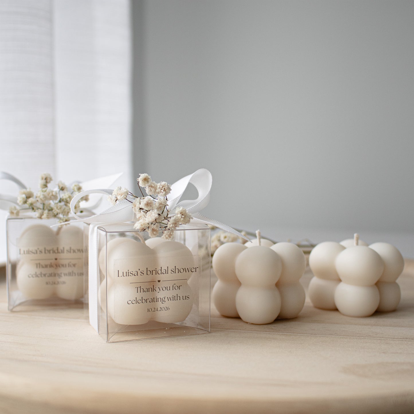 decorative candle bridal shower personalized favors