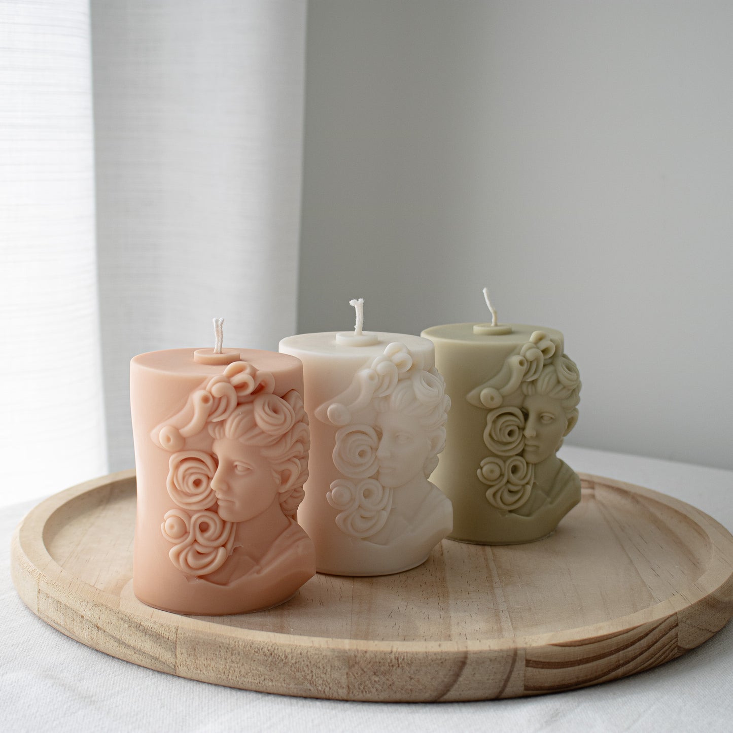 boho pillar candle