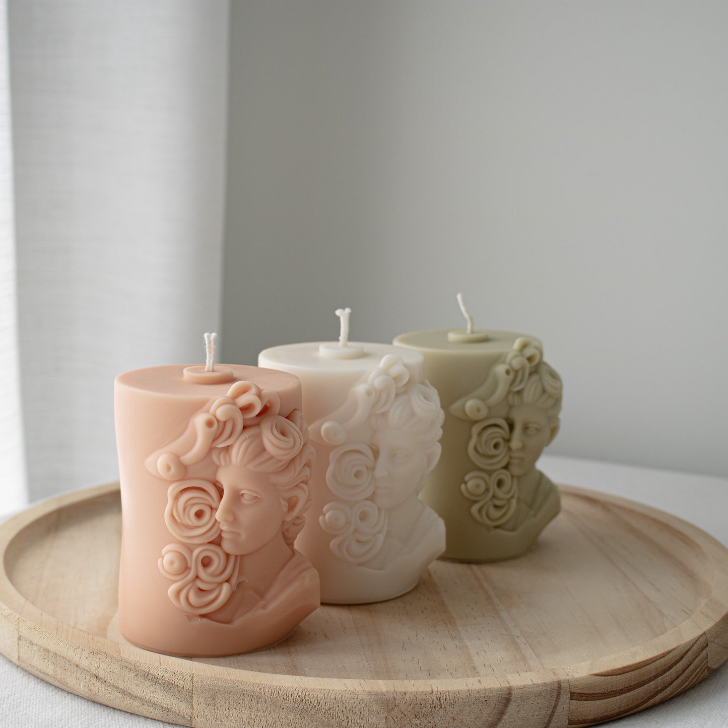 bohemian pillar candle home decor