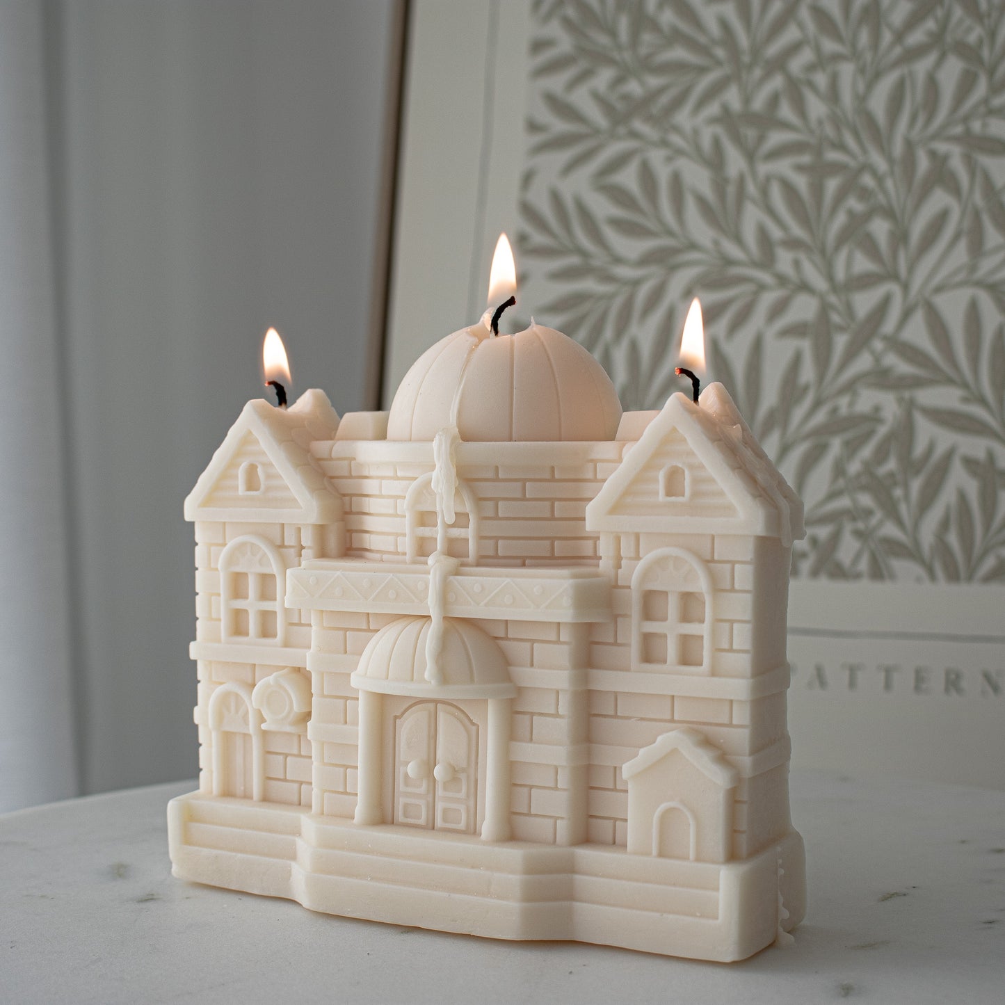 large elegant architecture candle