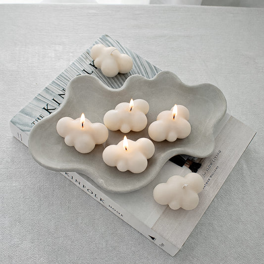 cloud shaped decor candle