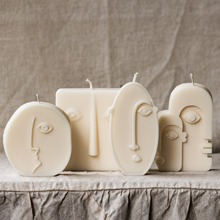 Abstract Face Candle | Sculpted Candles & Art With Candles – Glowing ...