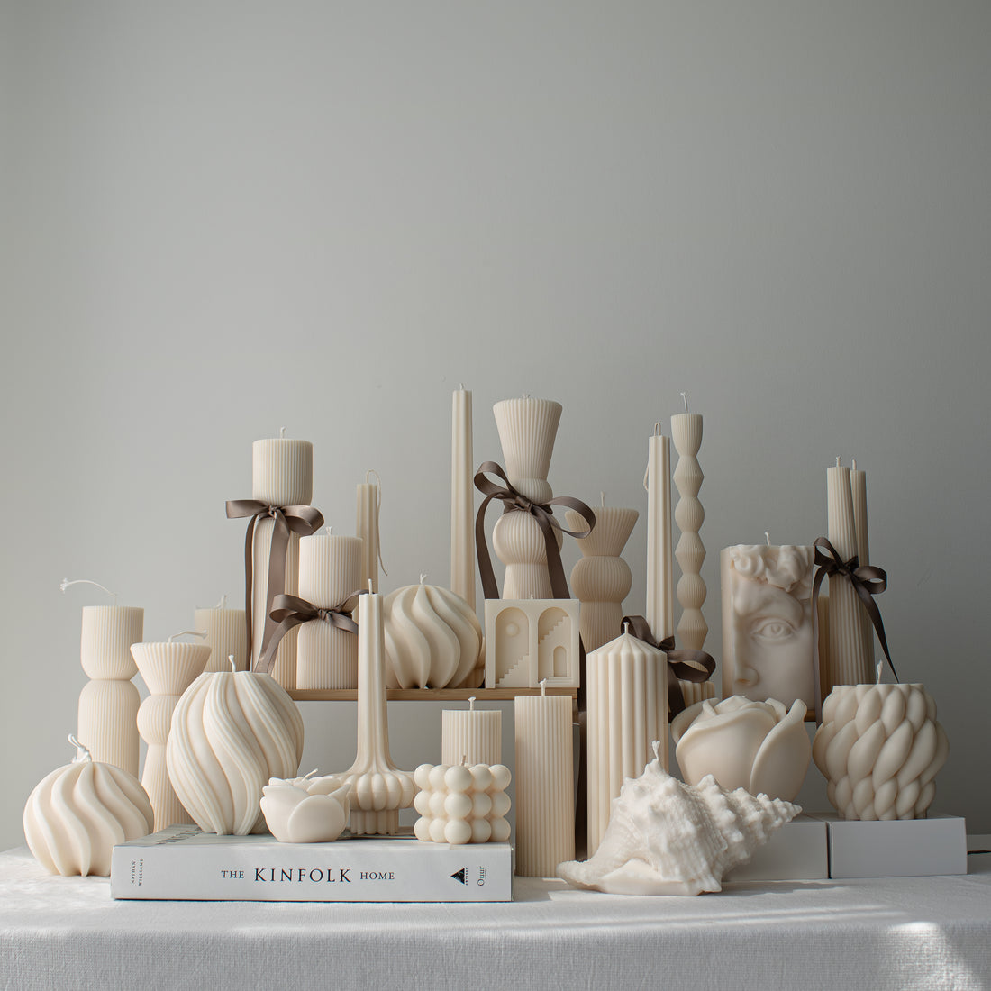 Aesthetic elegant Soy wax candles, handmade decorative candle decor