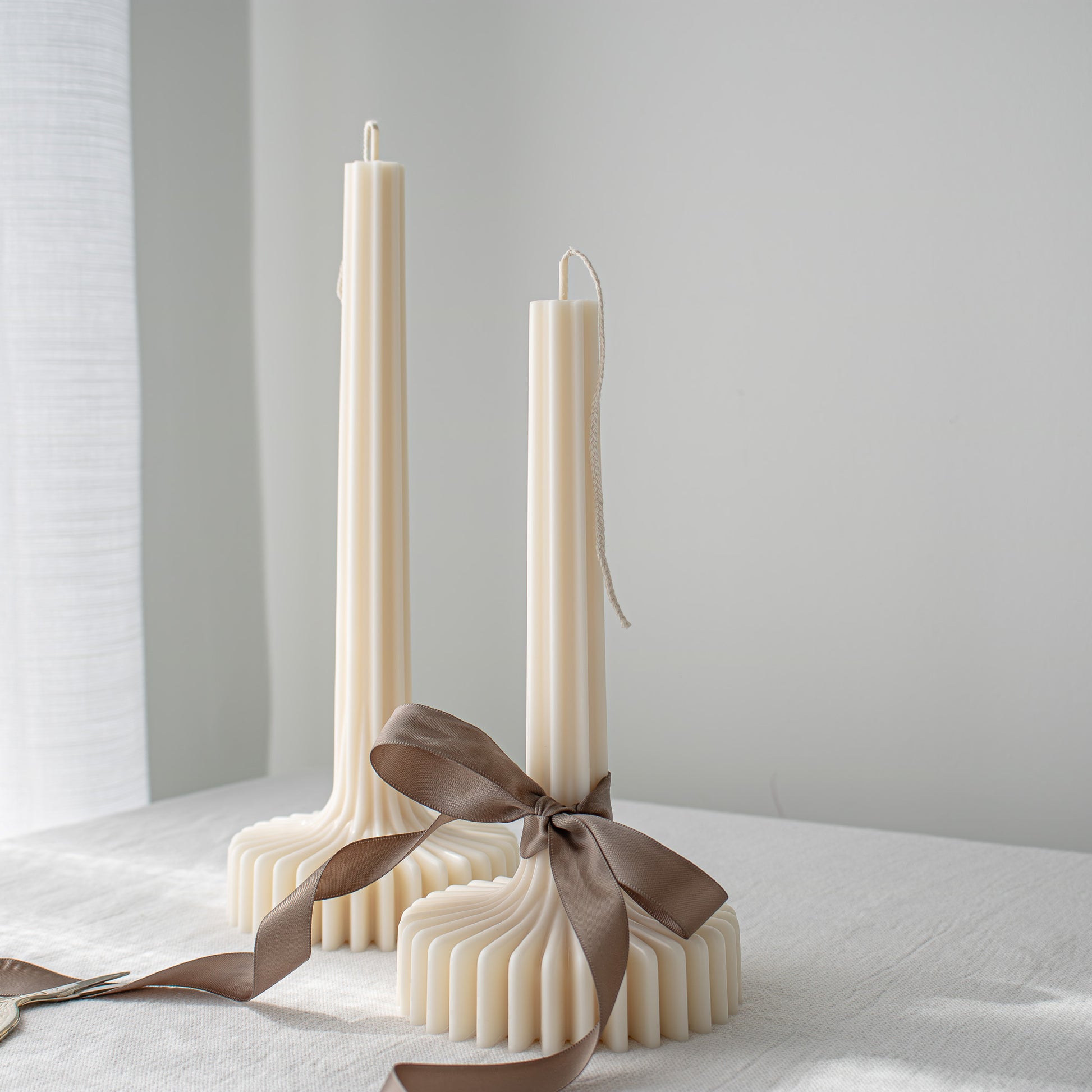 grooved pillar candles