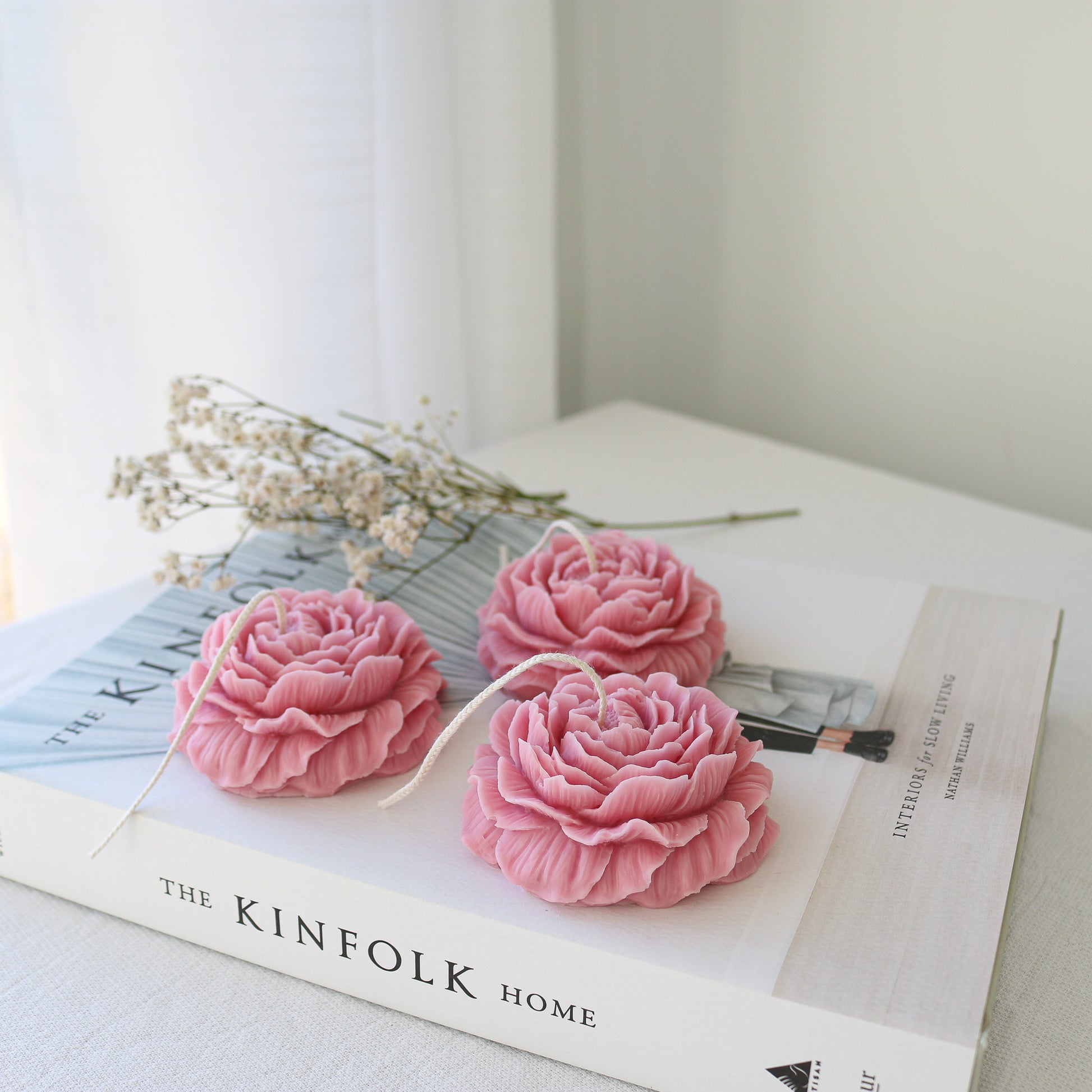 blooming peony soy candles