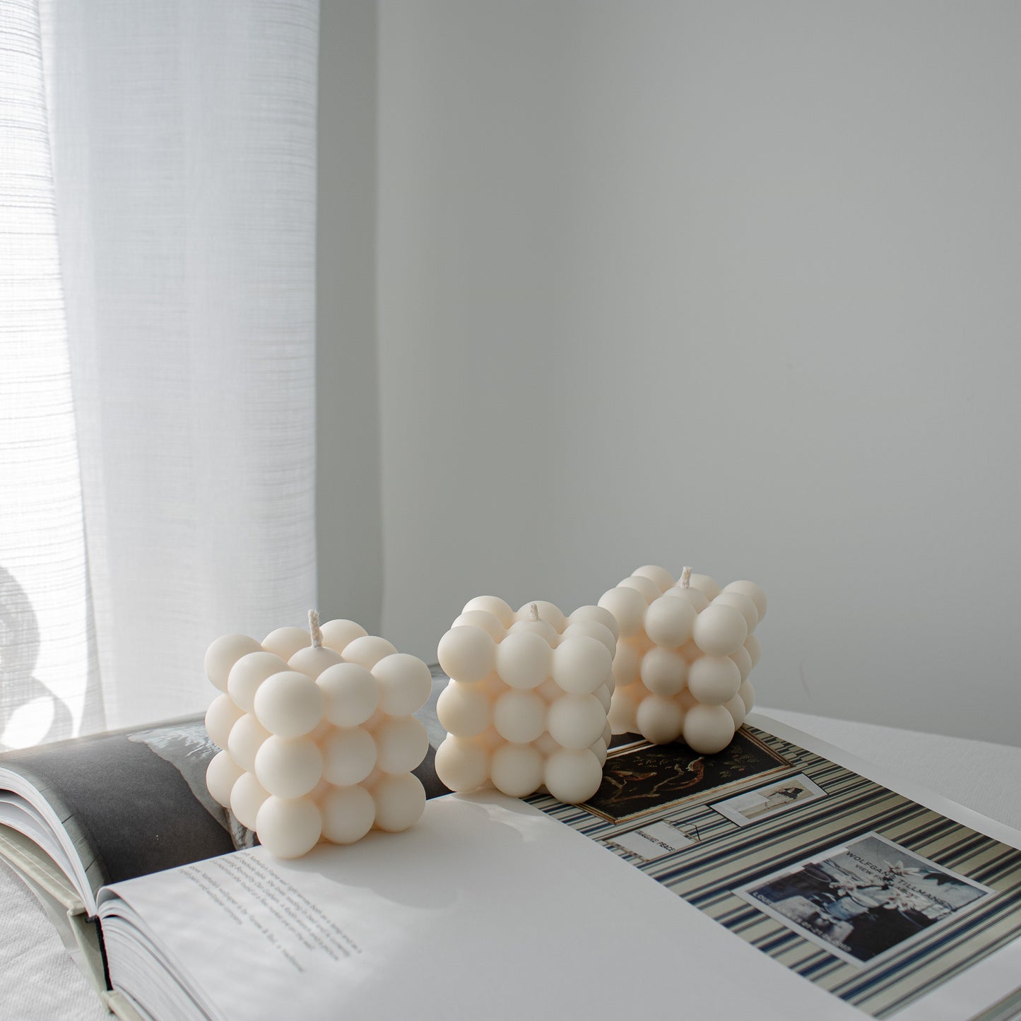 modern aesthetic bubble candles