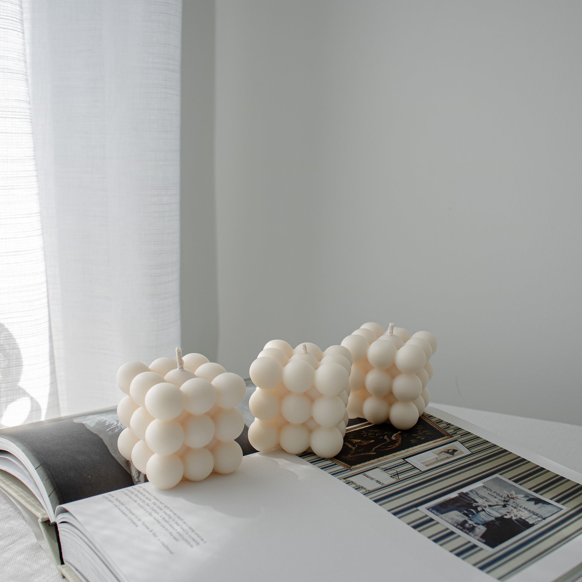 modern aesthetic bubble candles