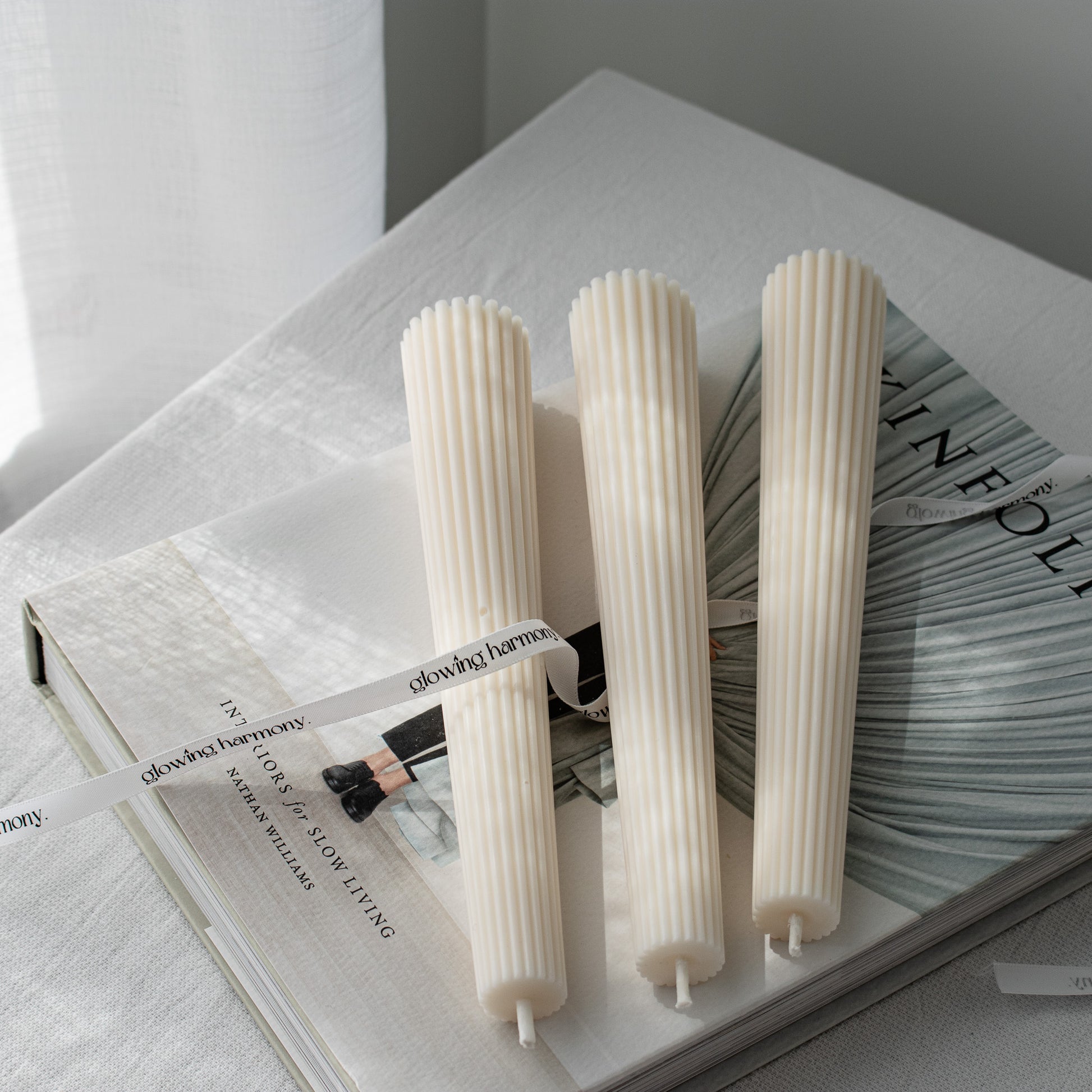 high quality white pillar candles 