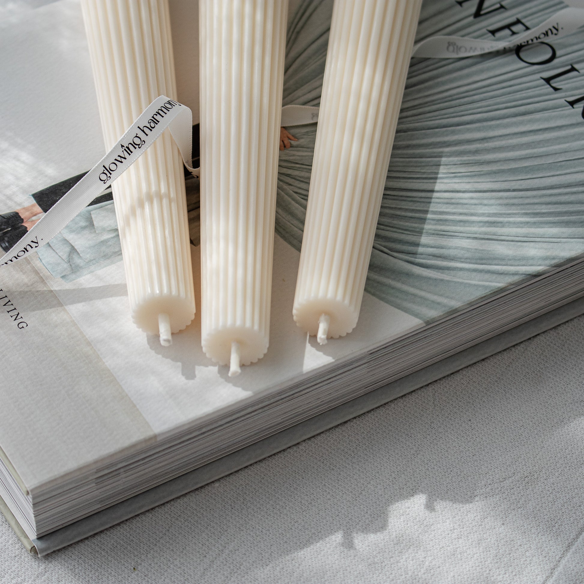 9" H x 1.5" W soy taper candles