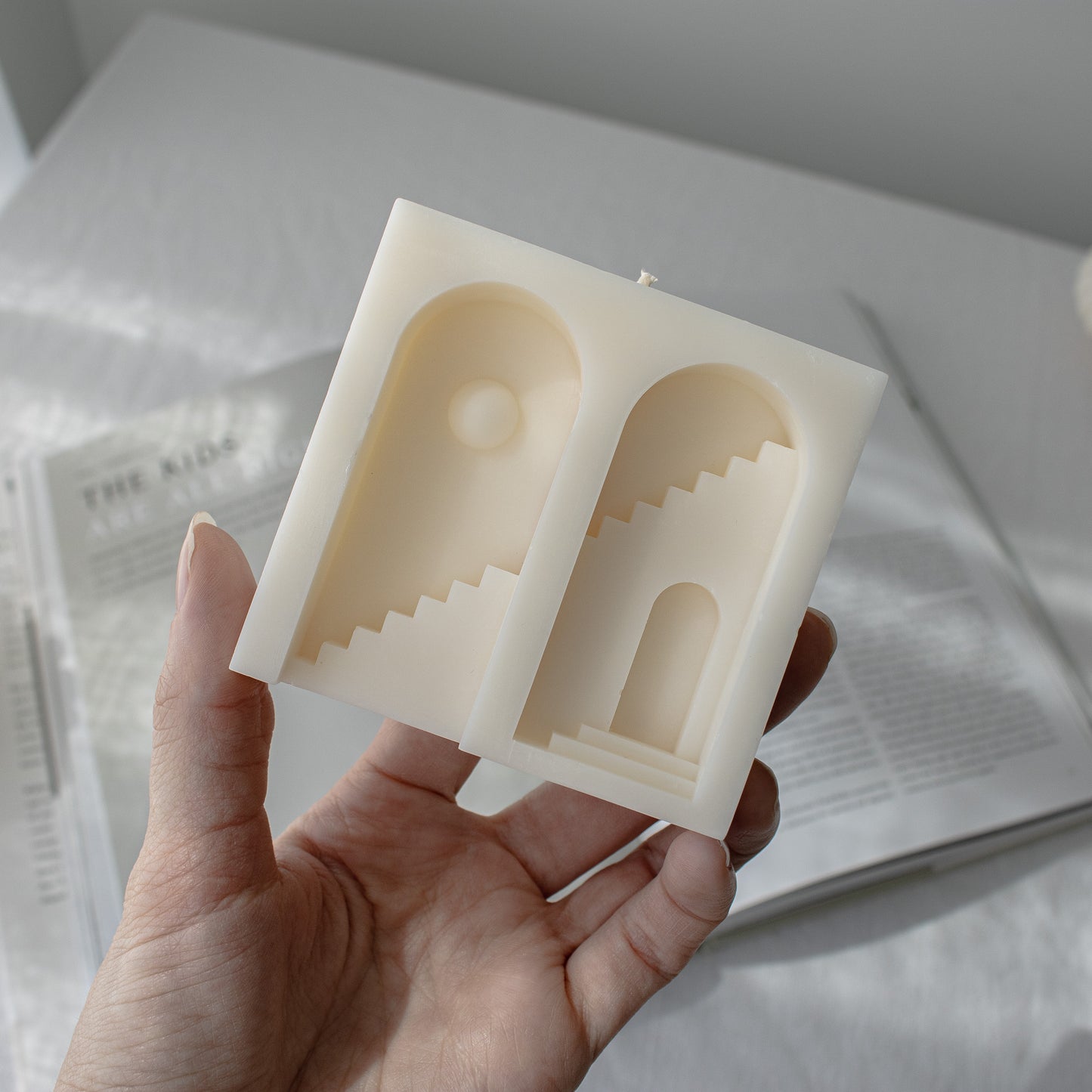 minimalist architectural design candle