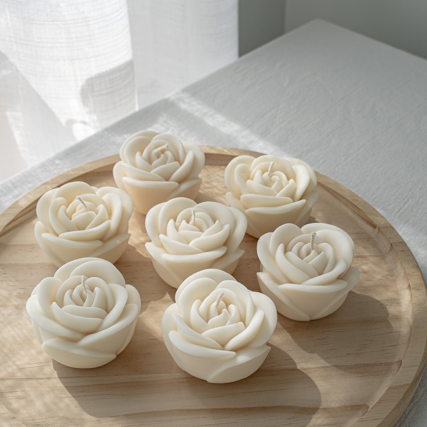 rose shaped candles from soy wax