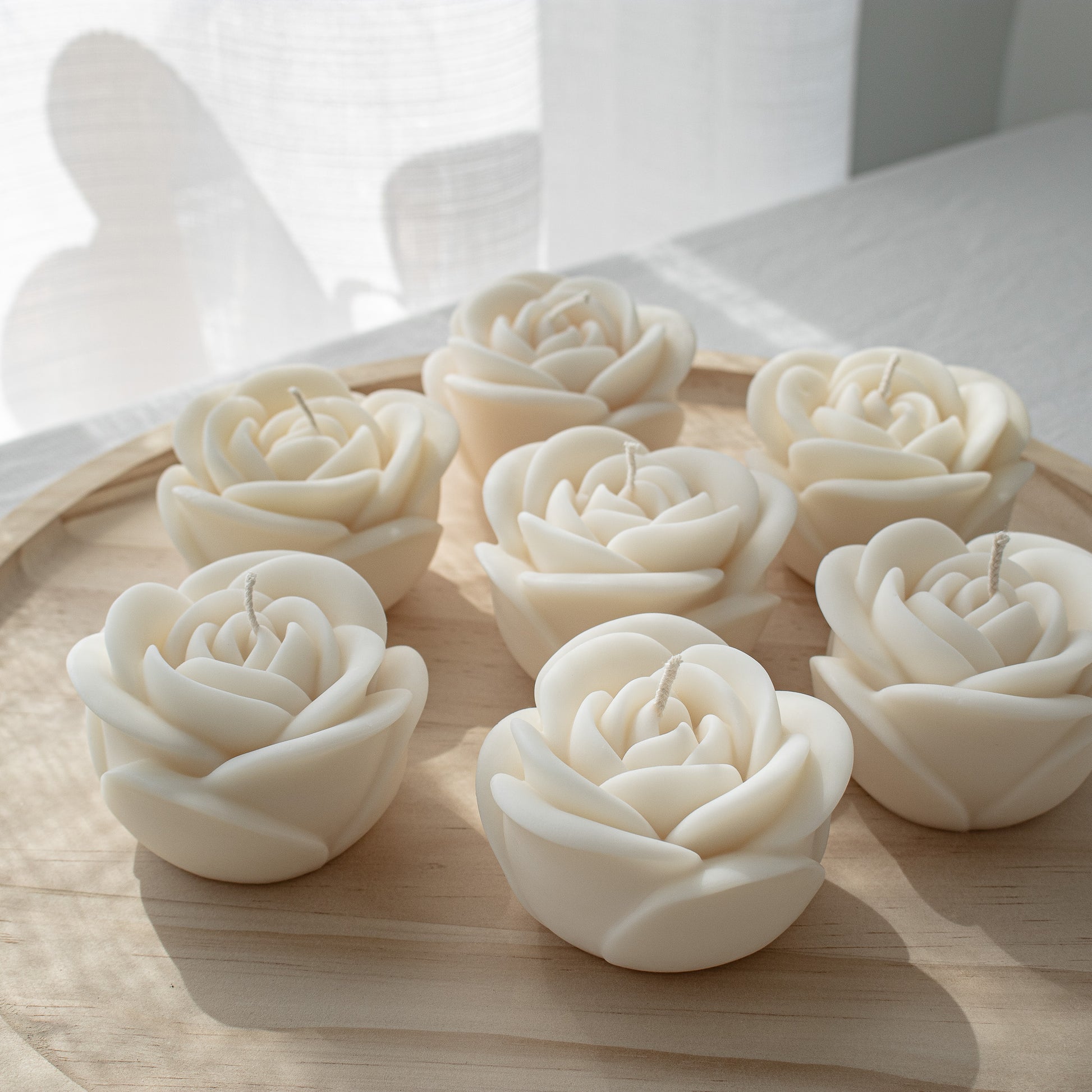 wedding candle decor, floral party favor