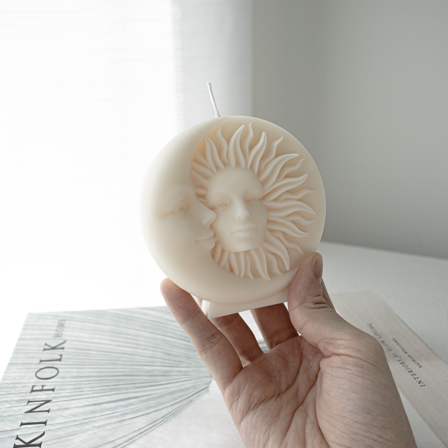 sun meets moon magical aesthetic candle