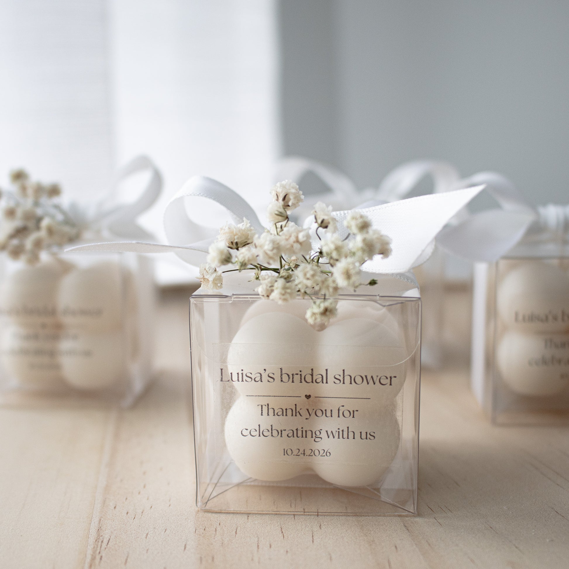 minimalist soy wax candle party favors