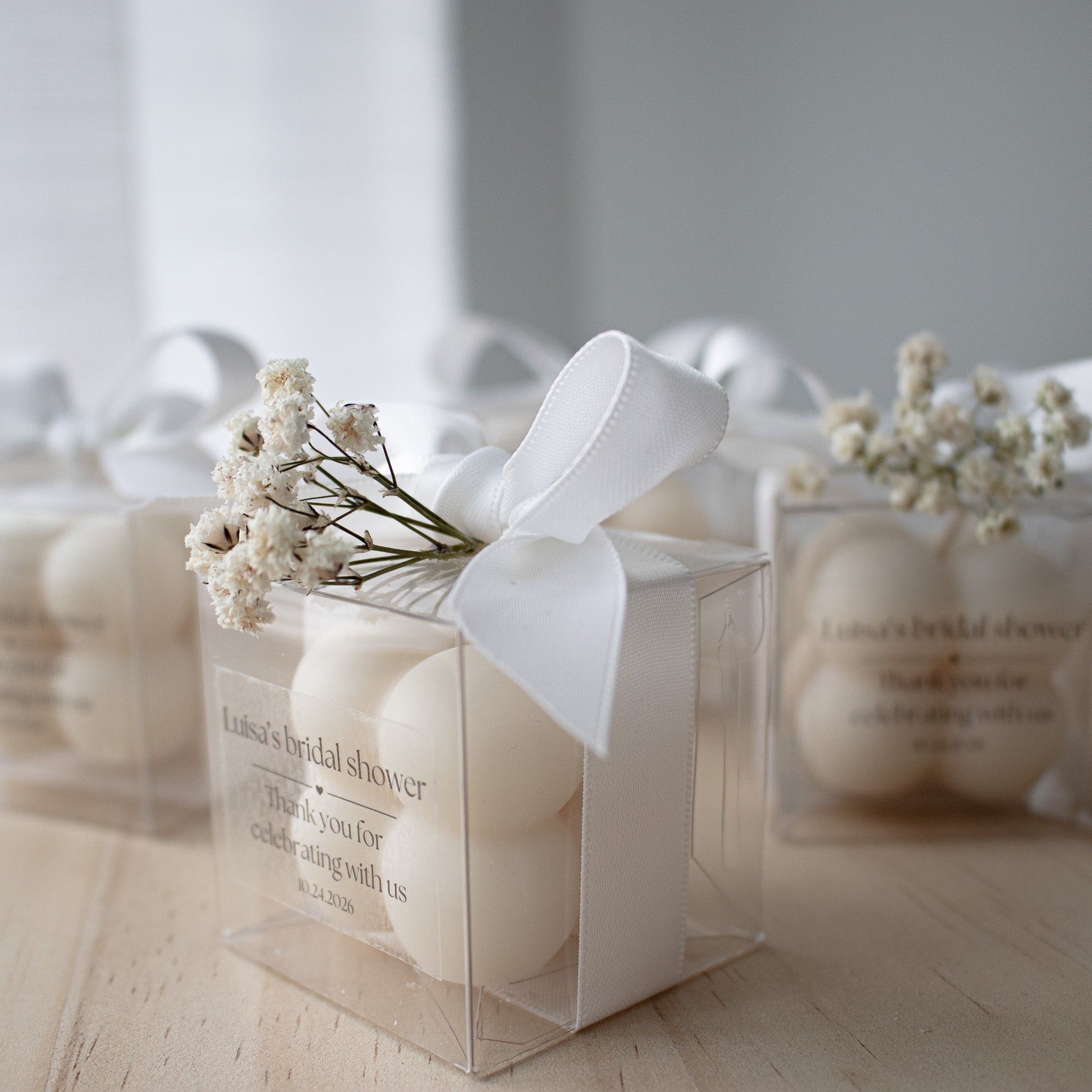 soy wax bubble candle personalized  party favors