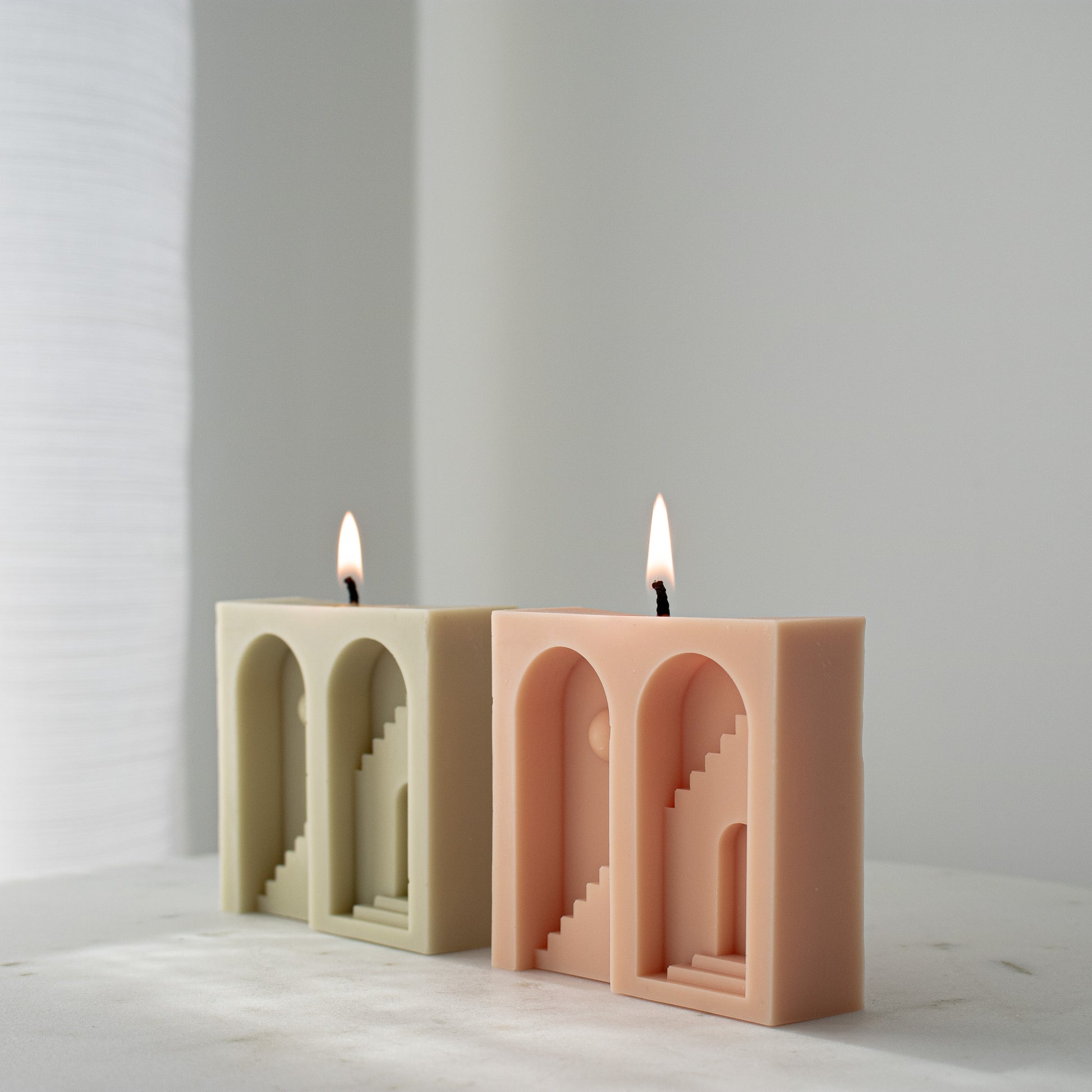 boho minimal candle decor unscented