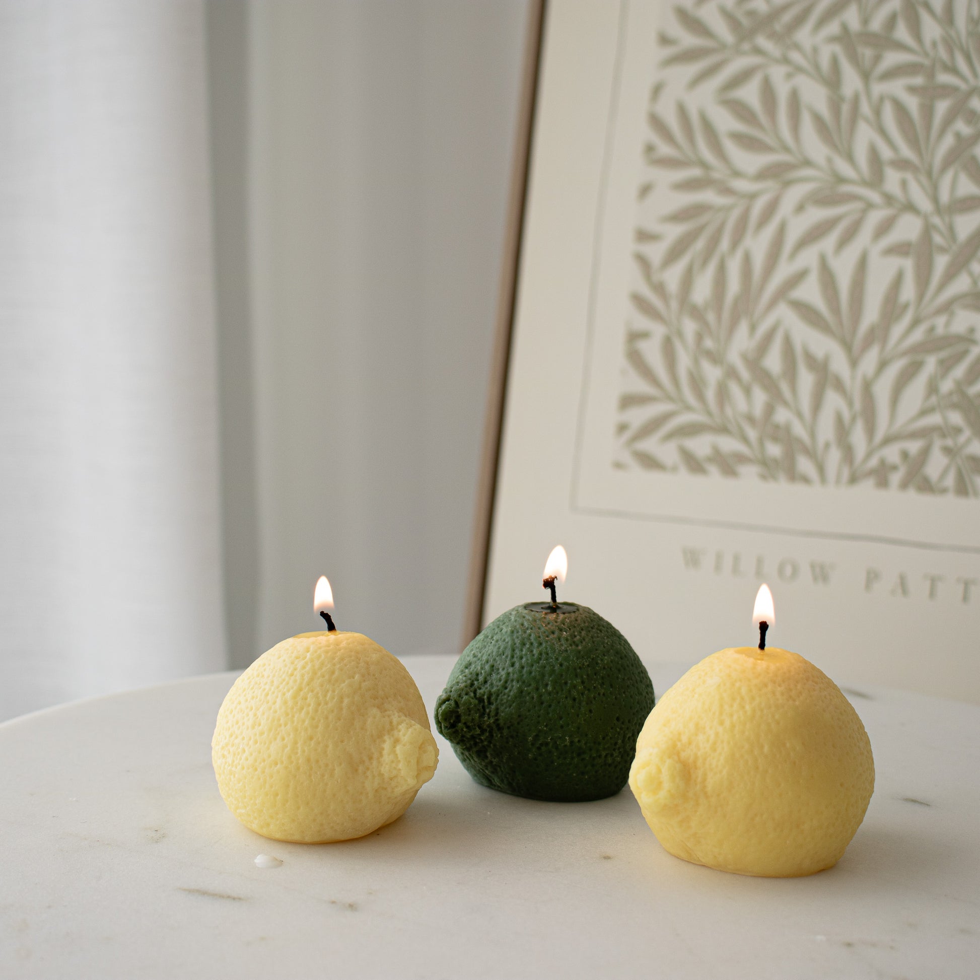 lemon and lime decorative candles