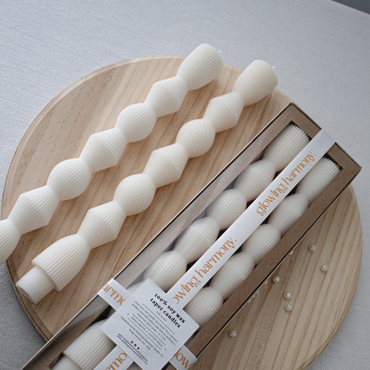 taper candles in kraft gift box