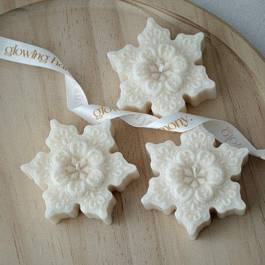 christmas candle cream white