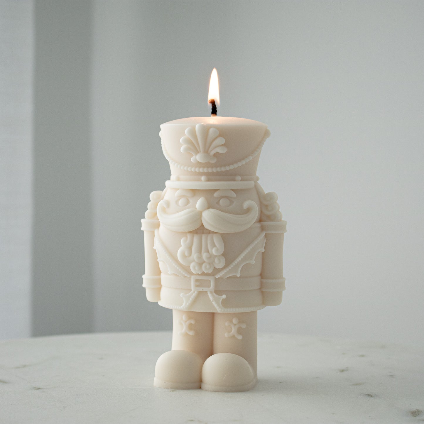 christmas nutcracker shaped candle