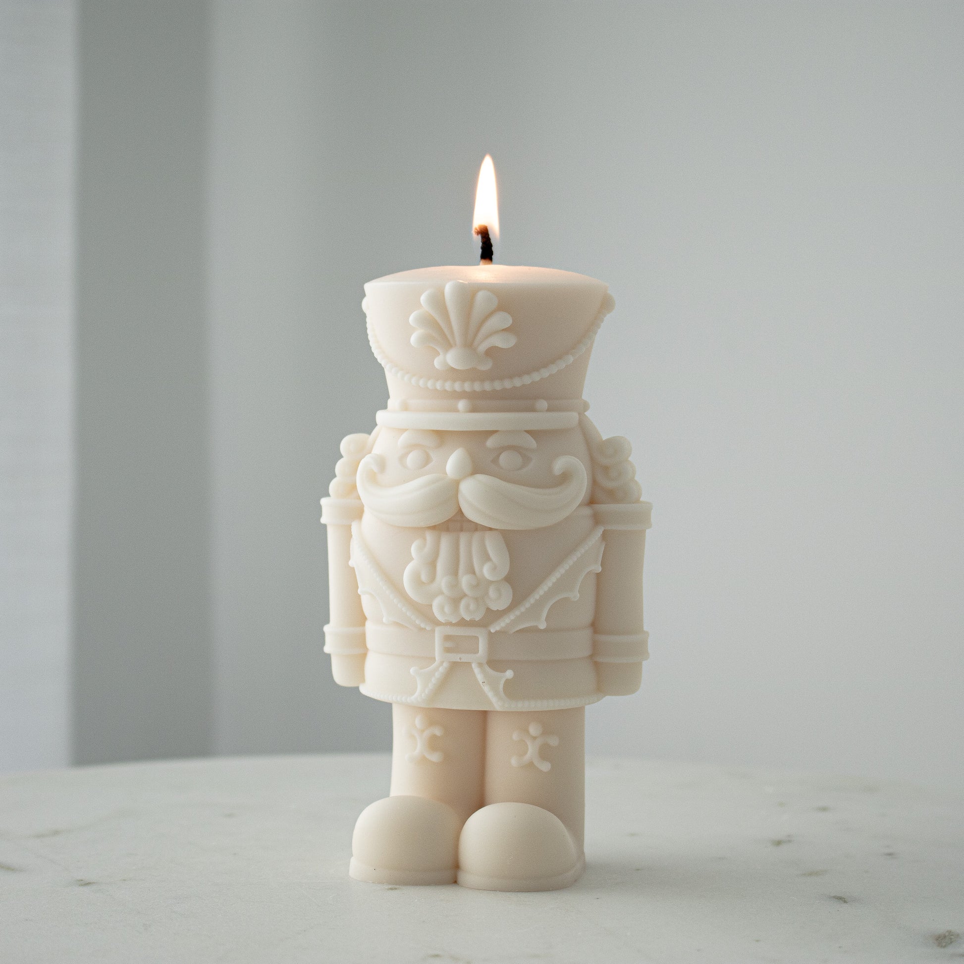 christmas nutcracker shaped candle