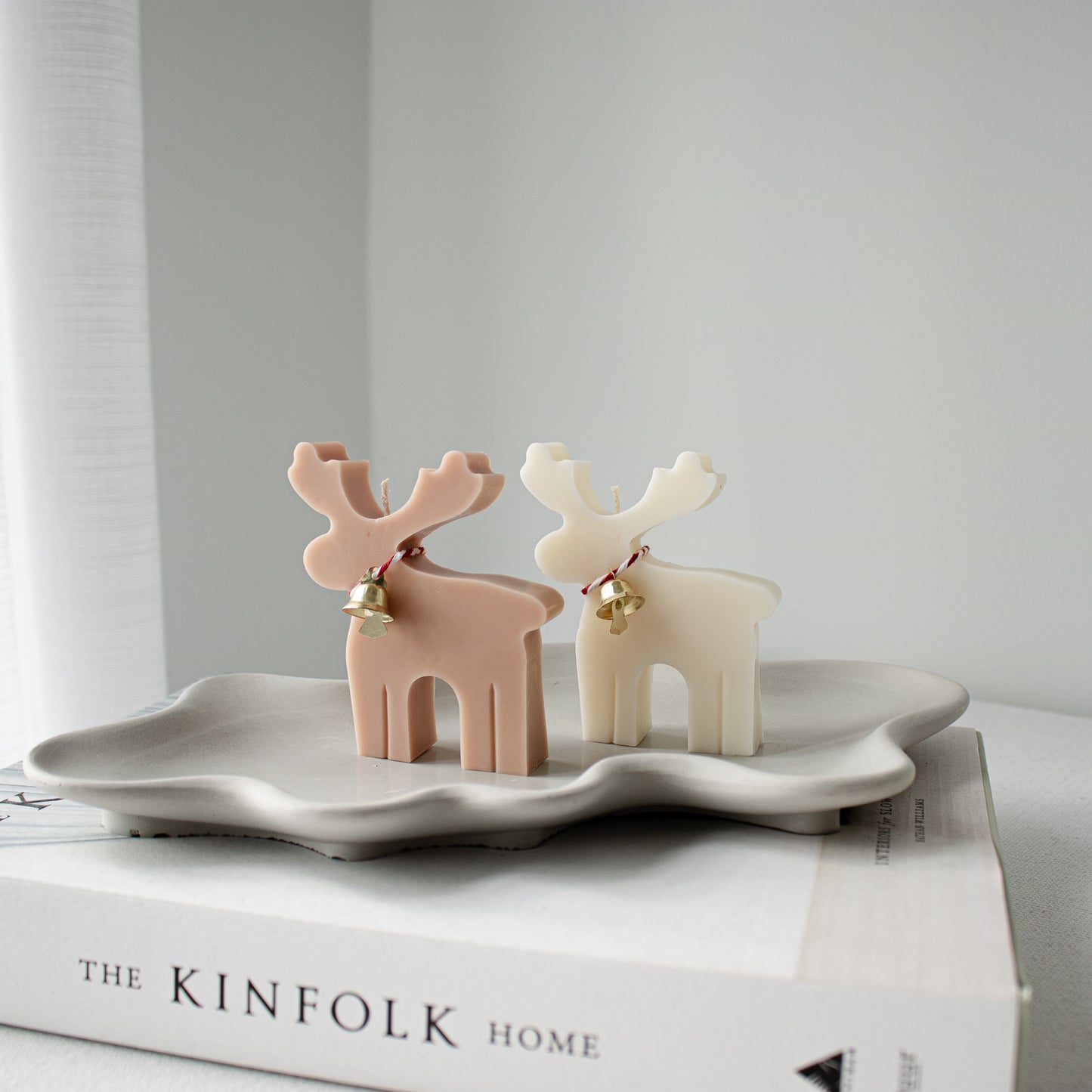 Christmas moose candle 
