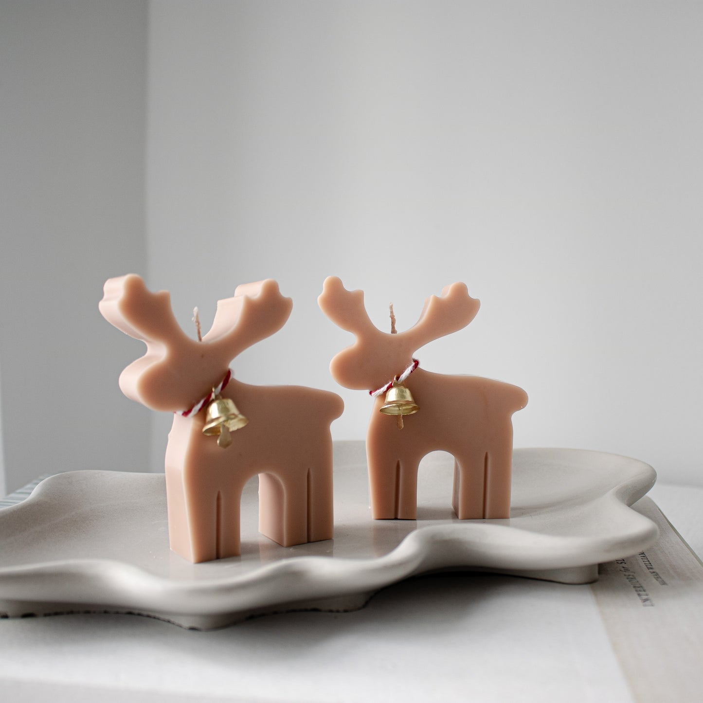 brown moose candle for christmas