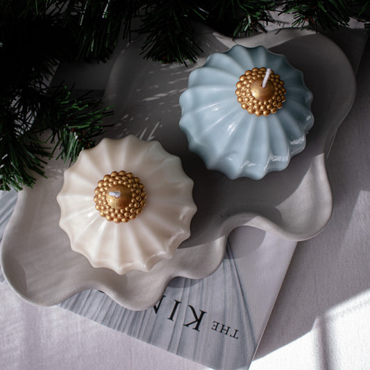 shiny christmas ornament candle