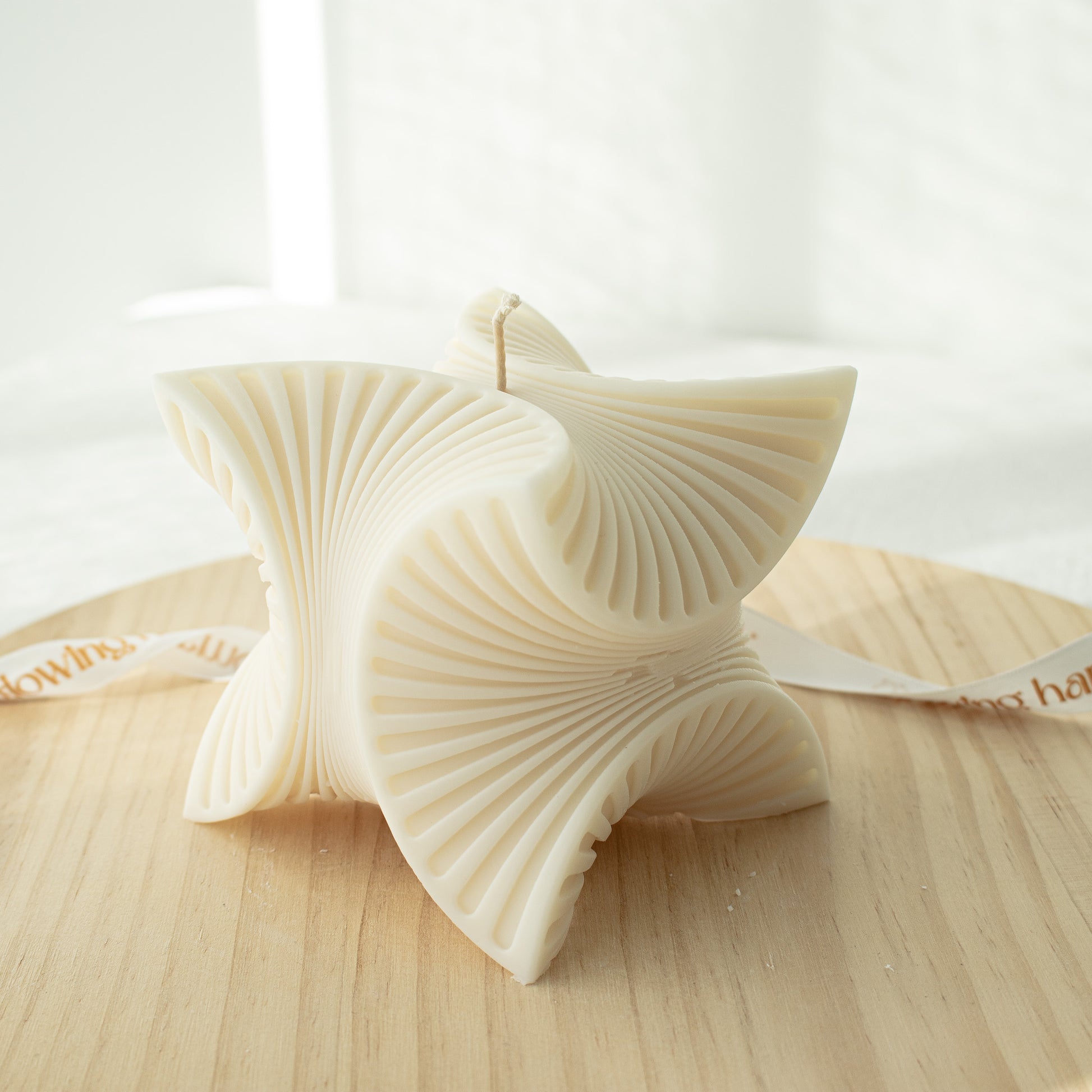 twisted shaped candle for coffee table