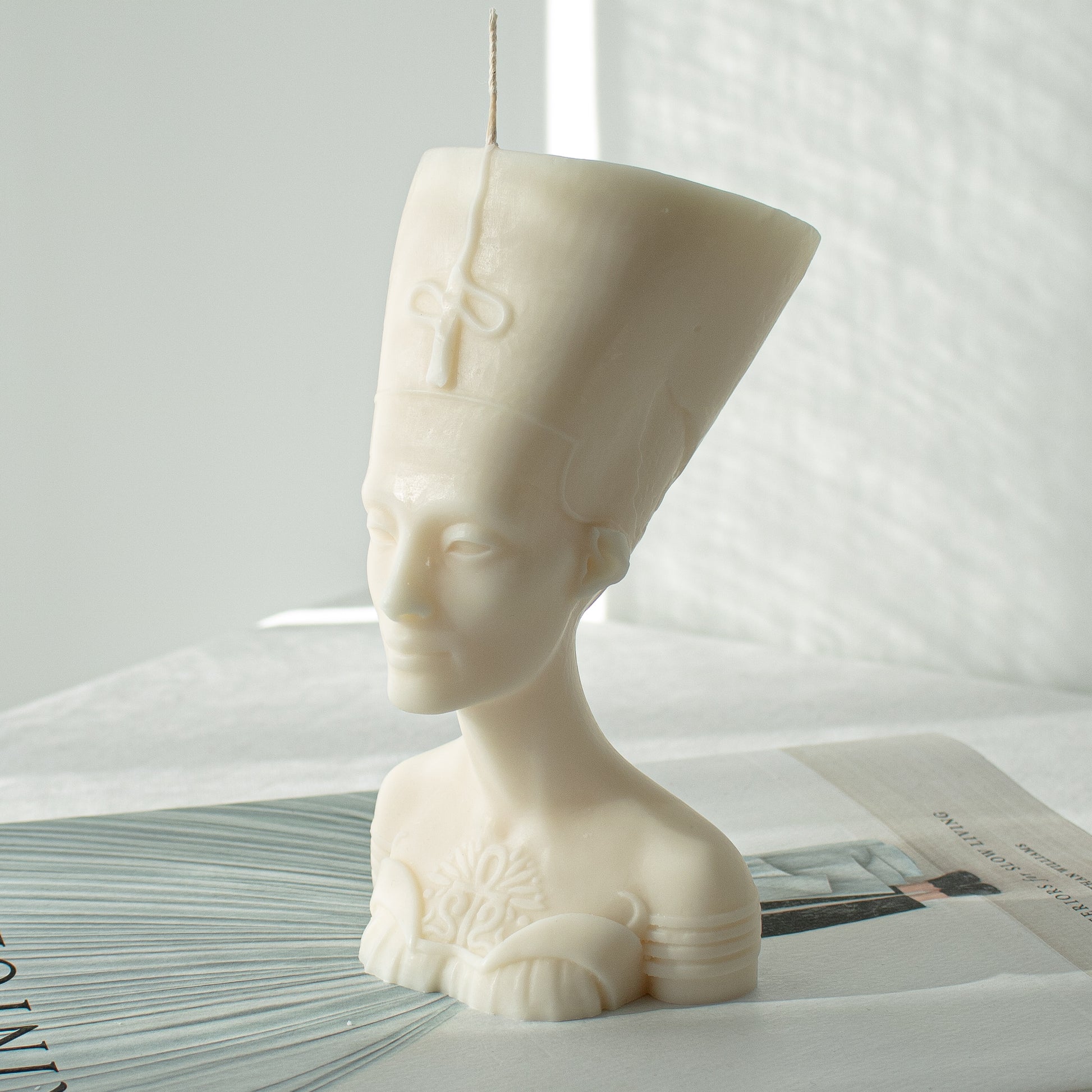 Nefertiti bust candle