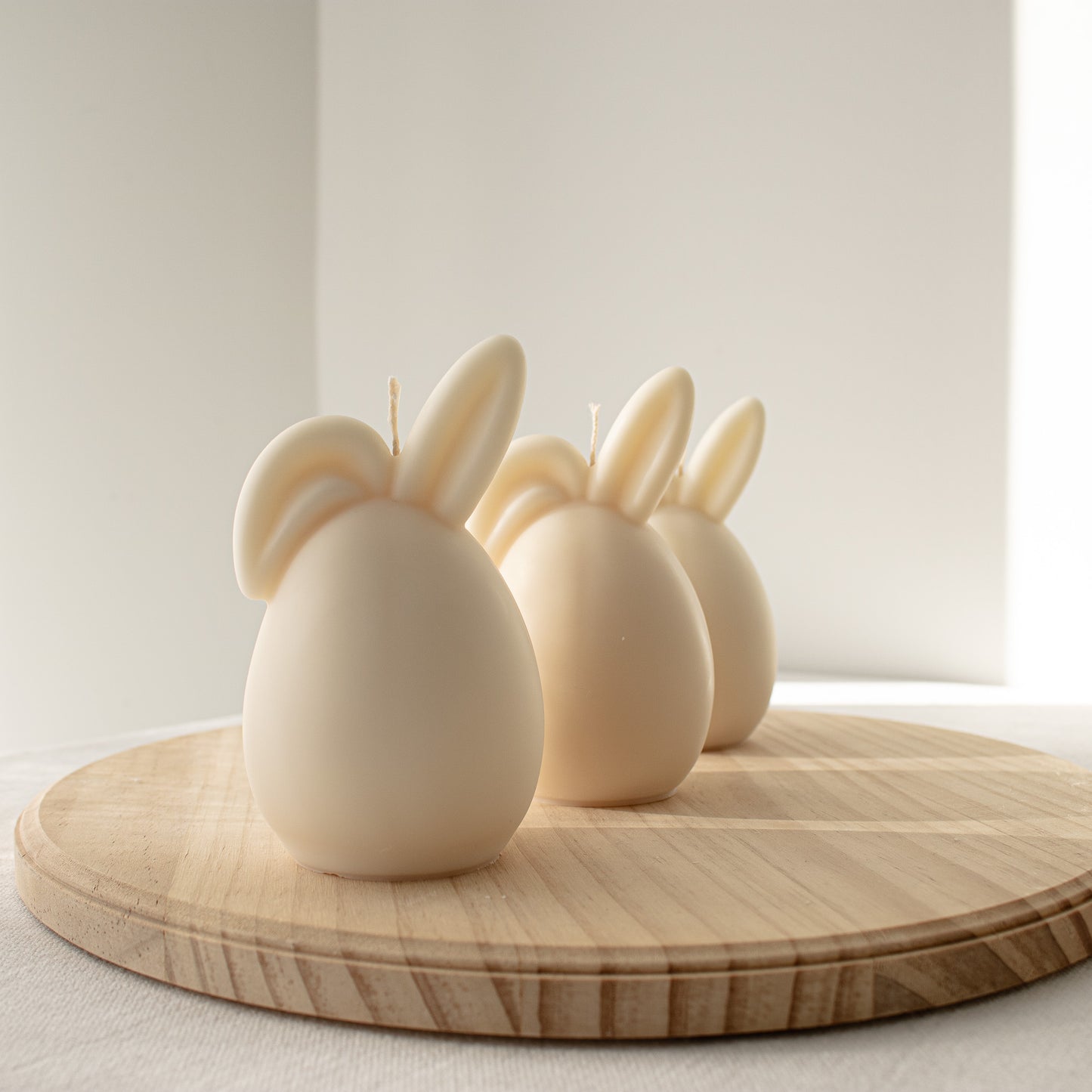 easter soy candle rabbit ears