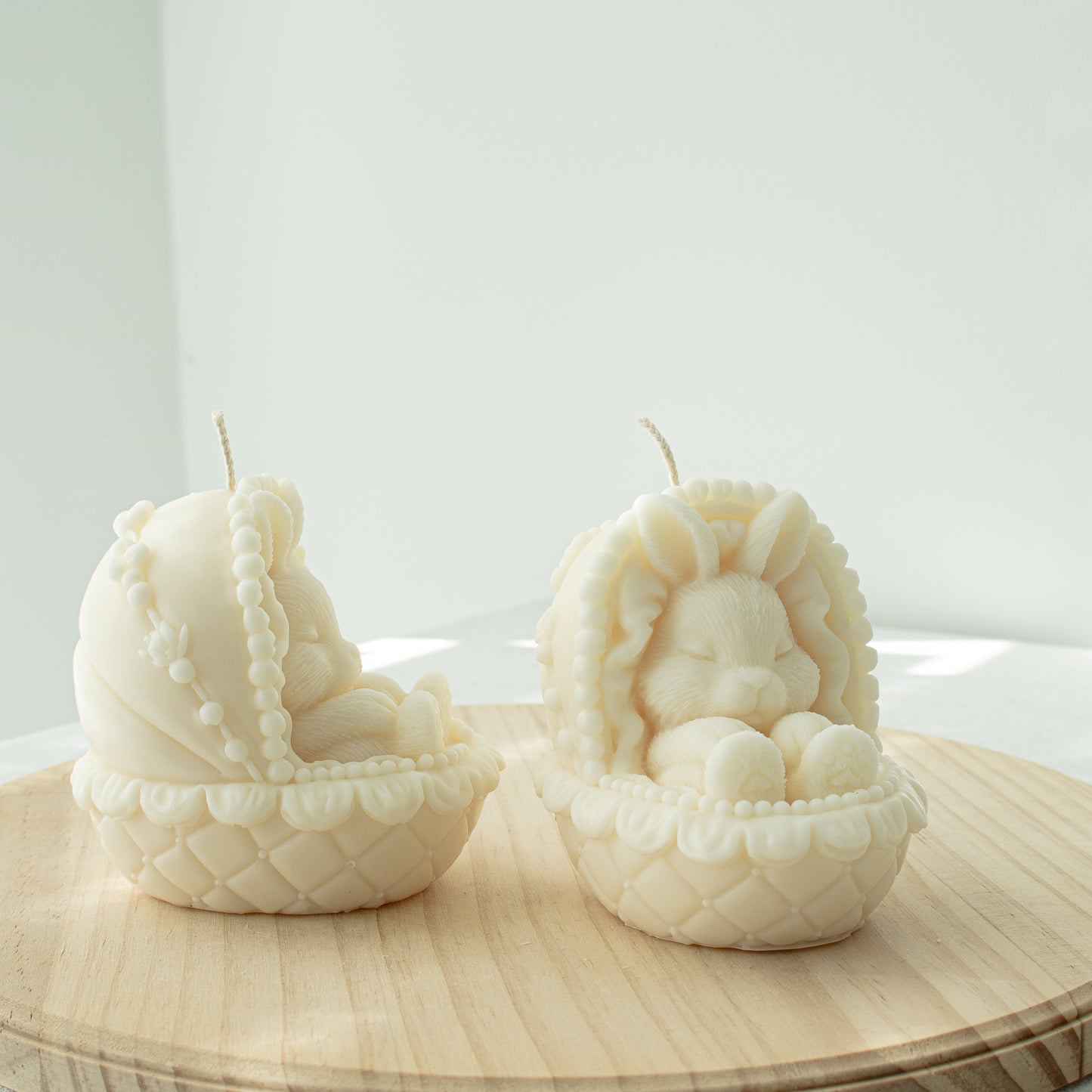 aesthetic rabbit shaped candle