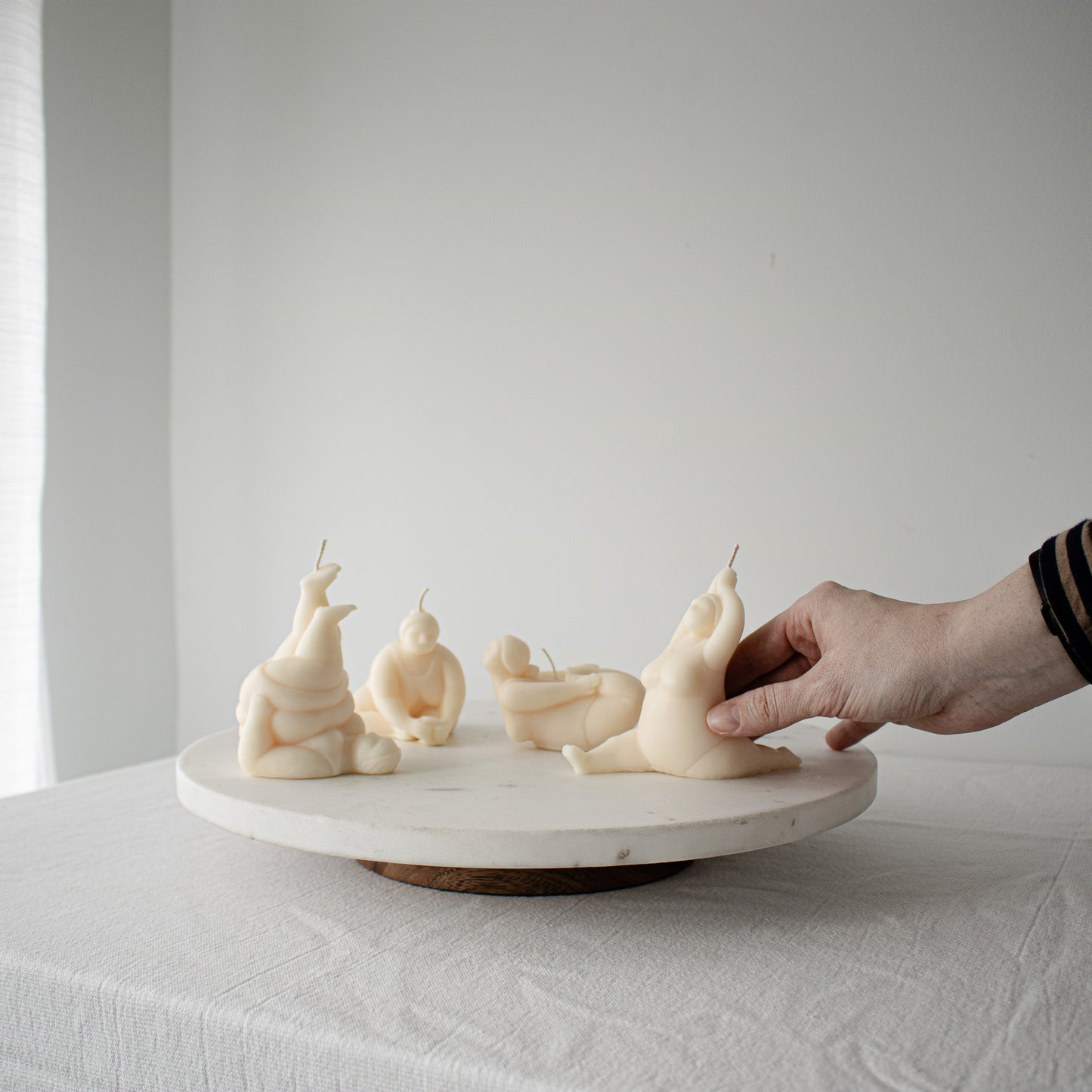 unscented decorative candles for yoga lovers