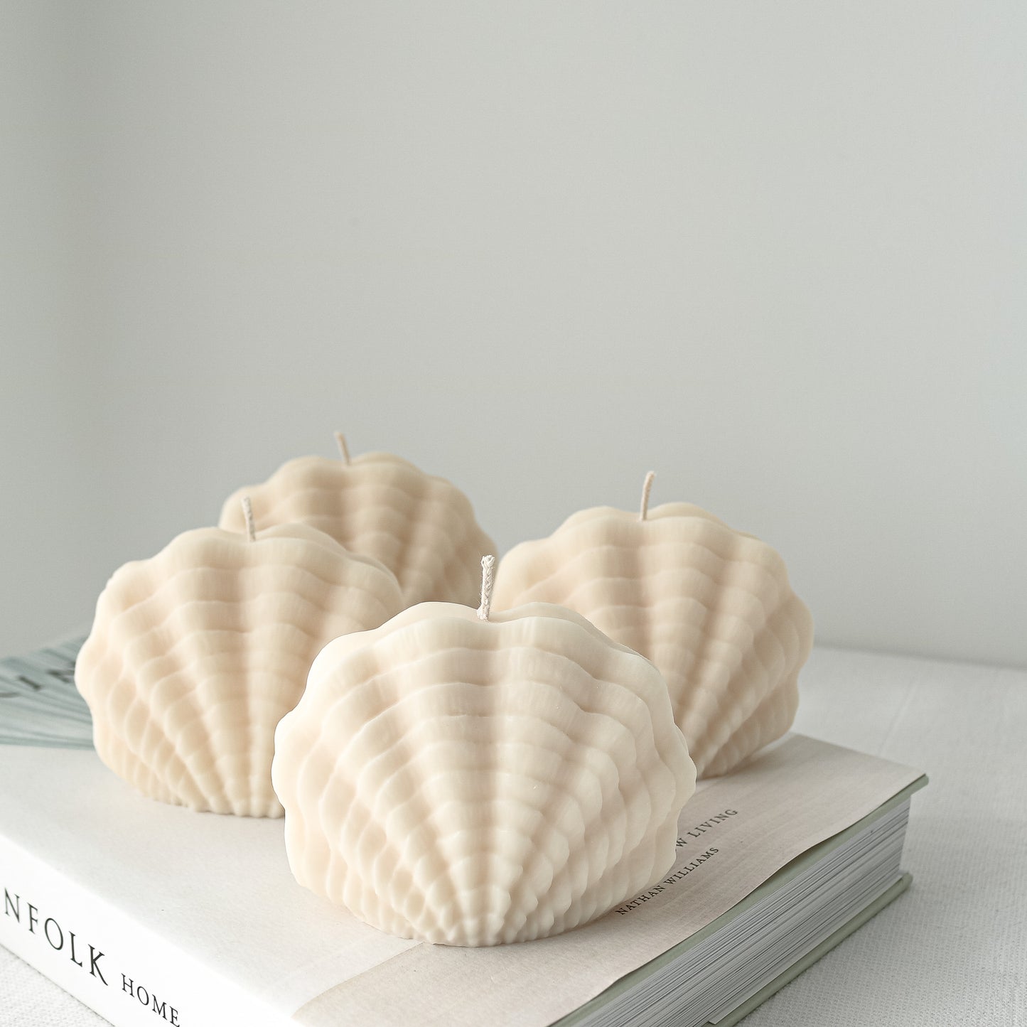Shell-shaped candles
