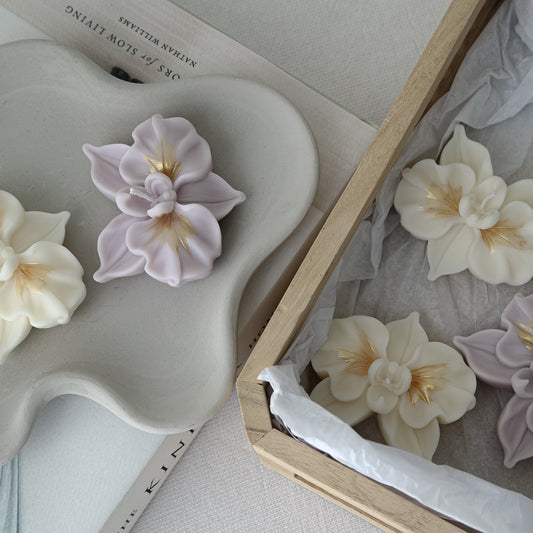 orchid shaped candles