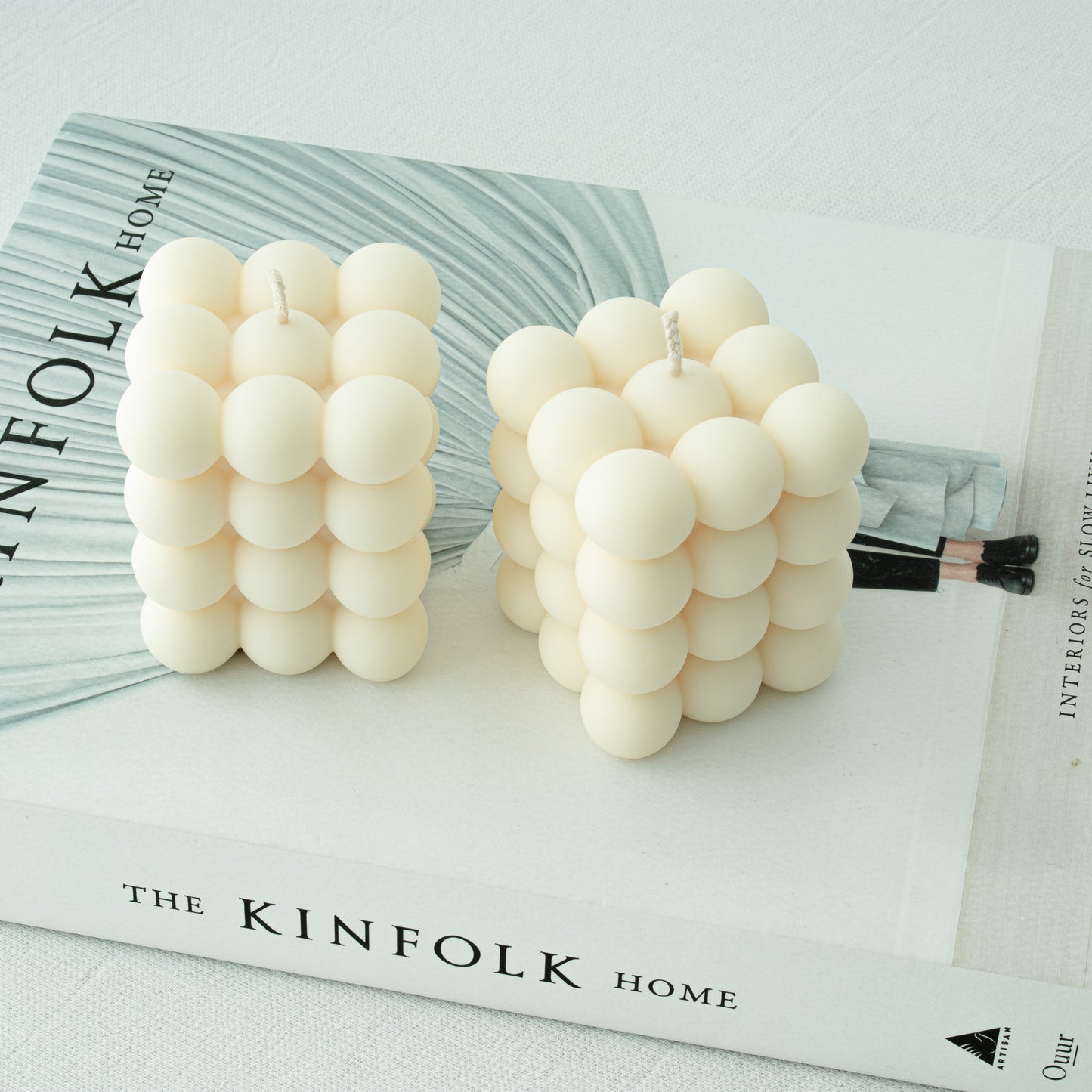sculptural modern candles